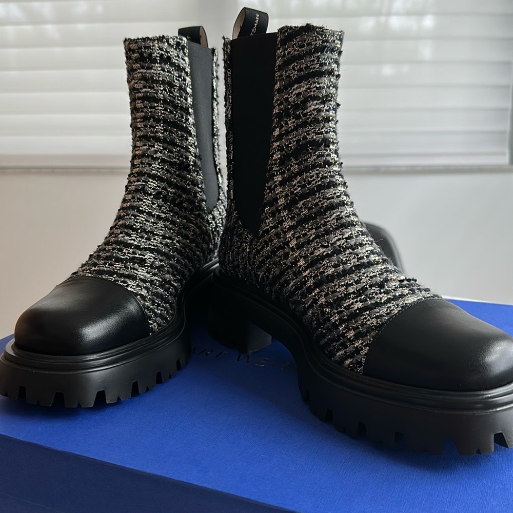 Stuart Weitzman Emerson Sparkle Chelsea Boots